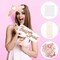 Bridal Shower Photo Booth Props Kit(21 Count), Rose Gold Wedding Hen Party Funny Selfie Props, Bride to Be Night Party Photo Props Decoration Accessories, with Bamboo Sticks& Stickers